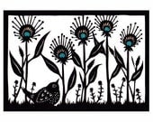 Summer Garden - Cut Paper Art Print