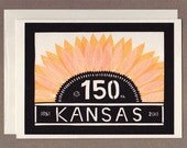 Kansas 150th Birthday- Greeting Card