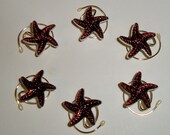 Starfish Hair Swirls in Root Beer Brown Acrylic for Beach Wedding Party