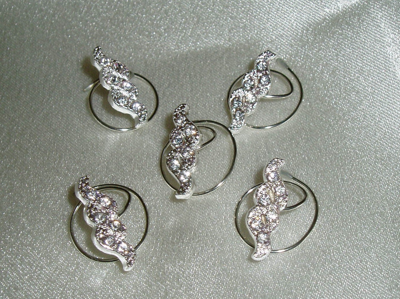 Sparkling Bling Hair Swirls for Weddings, Proms, Dancers, Skaters