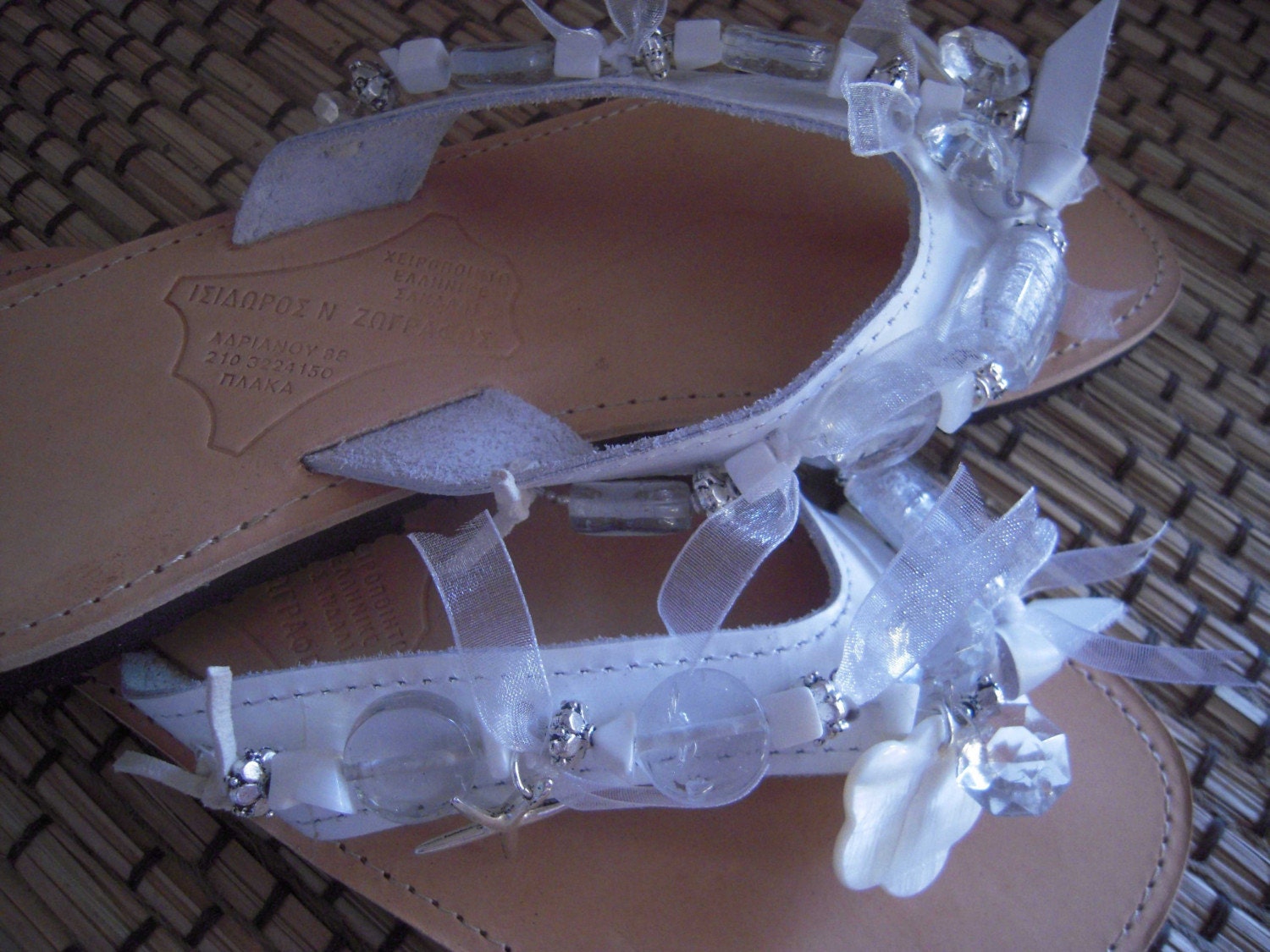 Pure white - Leather sandals