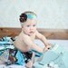 Fabric Scraps Tutu Skirt Shabby Chic Teal and Brown MADE TO ORDER size Newborn to 4T Plus matching Headband