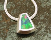 Australian opal pendant in sterling silver