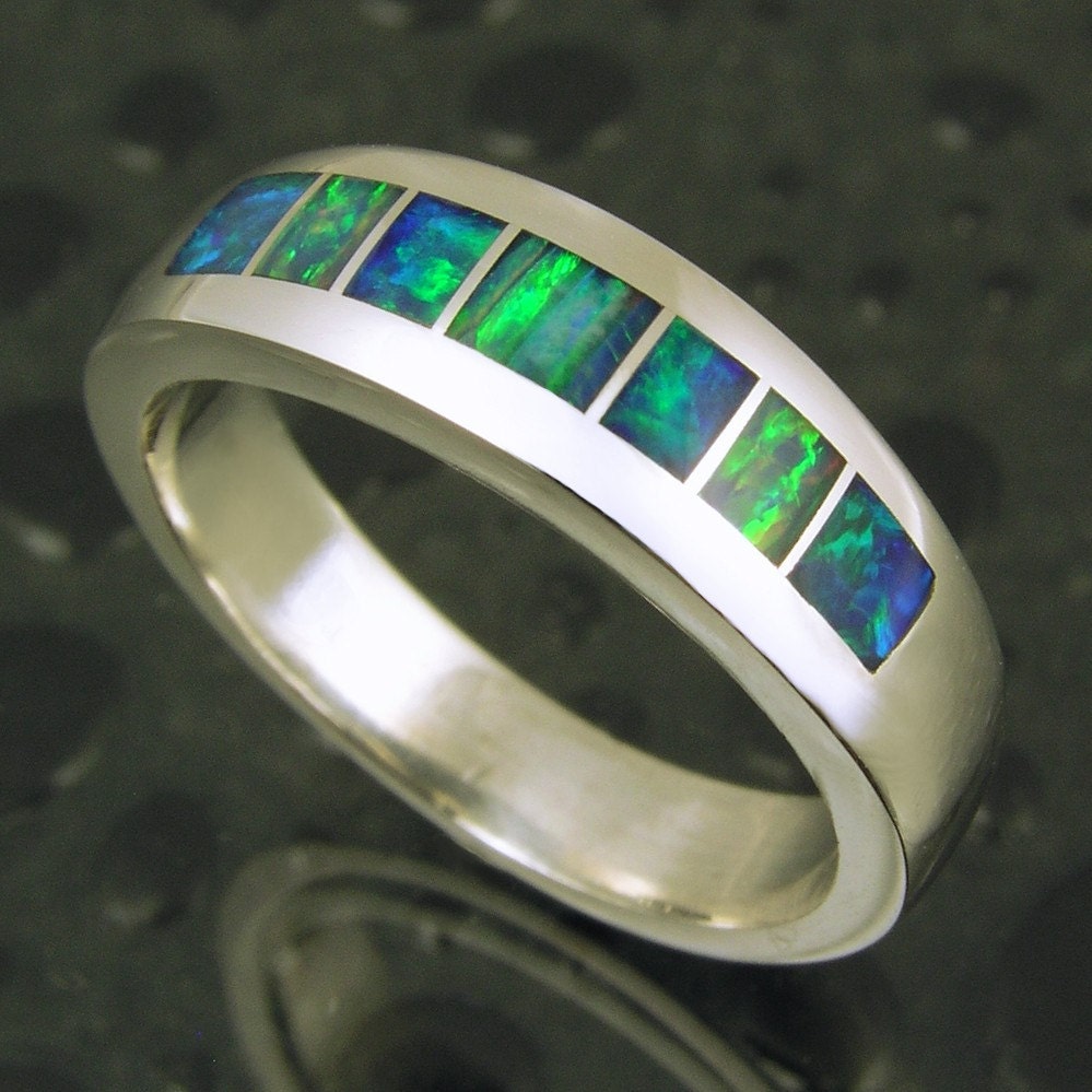Australian Opal Ring in Sterling Silver.
