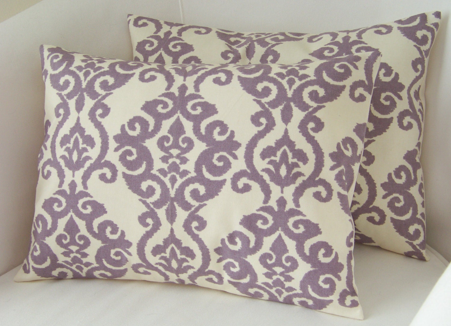 Lilac Purple Pillow Covers Set of Two 12x16 Inch Decorative Pillow Accent Cushion Throw