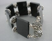 Black Onyx Rectangles with Magnetic Clasp