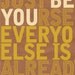 Typography Print Art "BE YOU" 11x14 Typography Print Poster, Positive Message Typography Art, Positive Message Wall Decor
