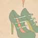 Shoes Illustration Print Art, Shoes Wall Decor Illustration, Fashion Shoes Poster "I LOVE SHOES" Shoe Lover Print for Girls Room Decor