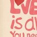 Typographic Love Quote Print, Digital Illustration, Typography Art Print / Love Saying Poster "Love is all you need" 8x10