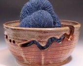 Bridges Pottery Large Yarn Bowl Large Knitting Bowl Honey Brown featured in VogueKnitting Custom Order