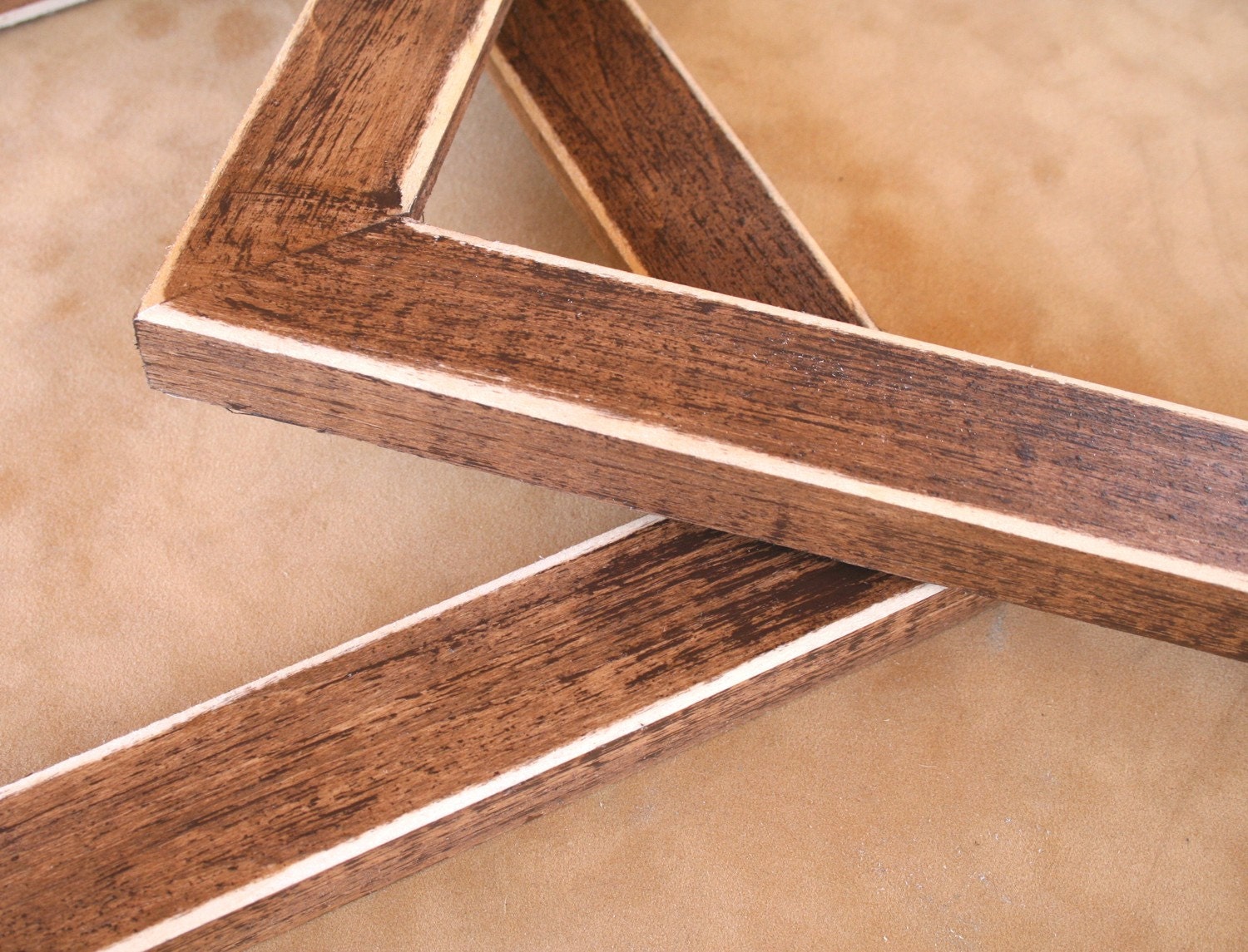 Distressed Picture Photo Frames (2) TWO 10x10 OR 12x12 OR 11x14 in our "Rustic" Style Brown