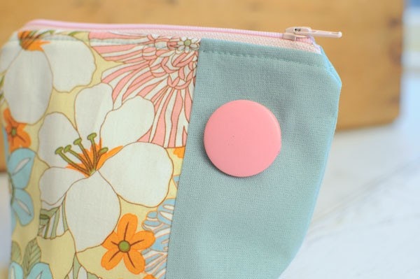 Stand-Up Pouch with Vintage Button