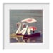 Swan Lake, love, romantic, print, valentine, pink, white, paddle boat, teal, water, deep blue, fine art photograph 8"x8"