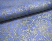 Gorgeous Oriental Fabric - Daisy Scroll Gold/Purple -- EK-QS38270B