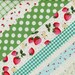 Sweet Strawberry Patchwork in Green Combo-EK-QS31607B