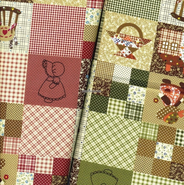 Lovely Sweet Girl Patchwork in Red/Brown Combo - EK-QS31609A
