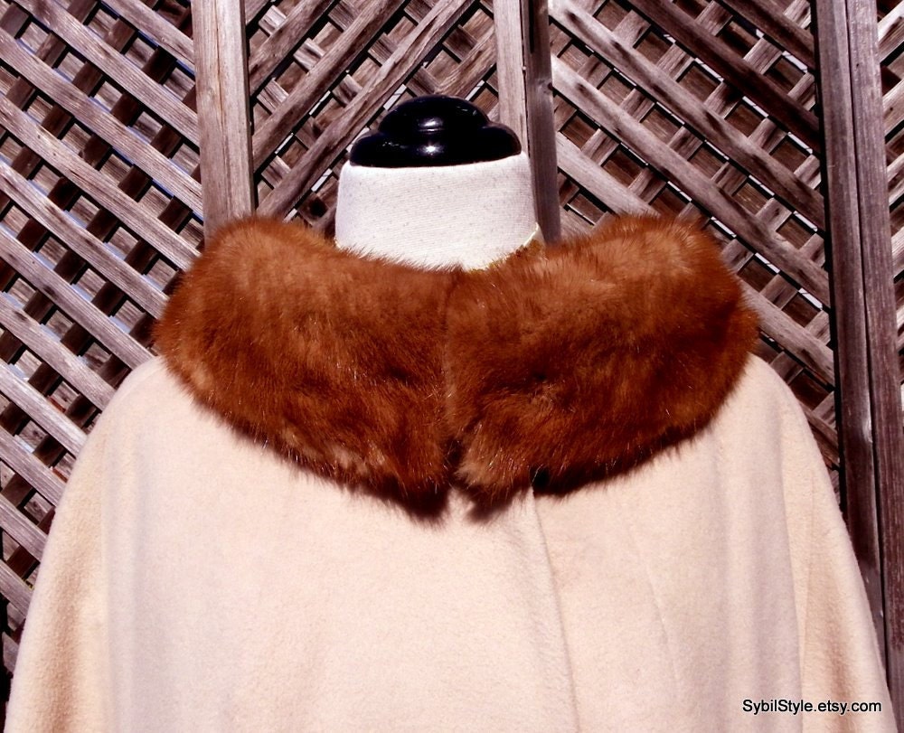Cashmere Swing Coat with Mink Collar