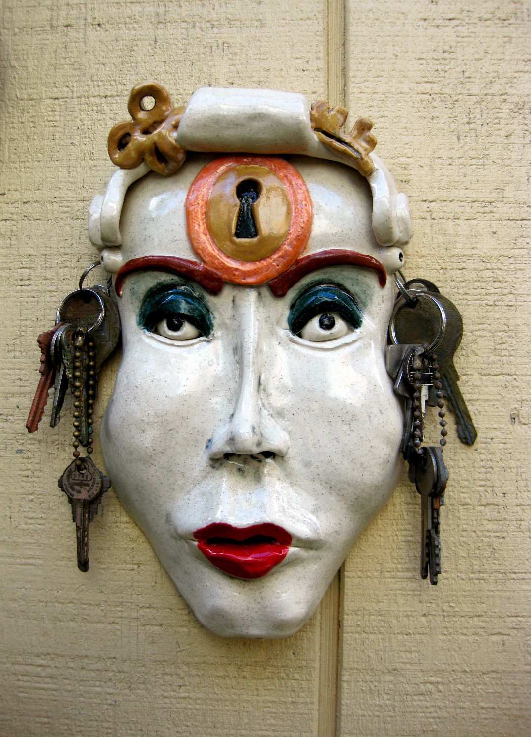 Femme Fatale Under Lock & Key Ceramic Mask