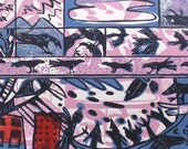 Relief Linocut printmaking Crow Fable