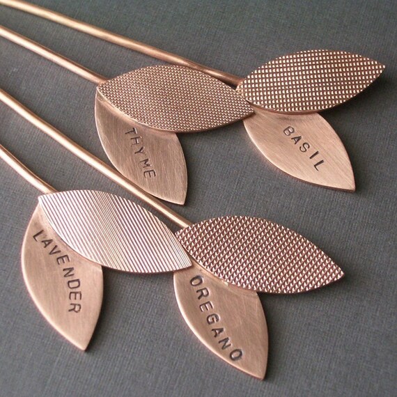 Sprout Garden Herb Markers - Custom Set of 4