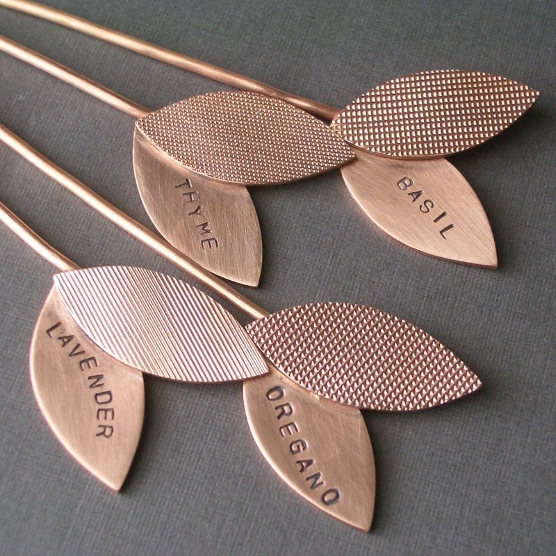 Sprout Garden Herb Markers - Custom Set of 4