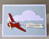 Airplane thank you, folded note card