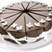 Reserved listing - Chocolate cake favor boxes with blue flowers (1 cake) - wedding, bridal shower, baby shower, birthday
