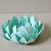 Mint/ paper lotus.  Home decor, office decor, party decor.  Place settings, name cards,