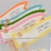 Reserved listing - Spring it on cupcake toppers. Green, yellow, pink, blue and orange. Cake and cupcake toppers. Spring.