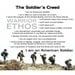 SOLDIER CREED Print - Military, Army, Navy, Marines, Air Force, Coast Guard, National Guard, Paper Goods