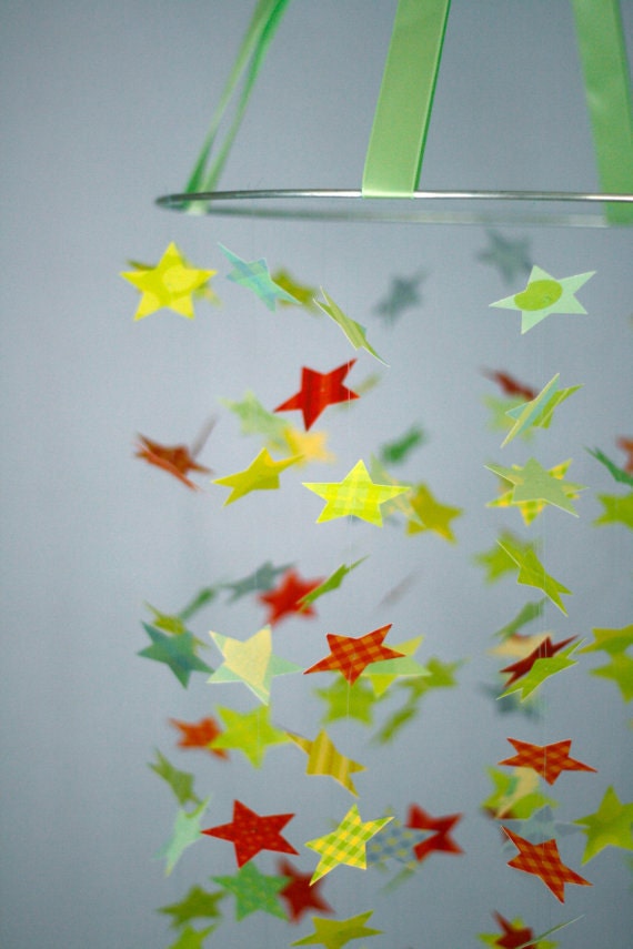 Green Baby Star Mobile KIT-DIY-Great Craft Project