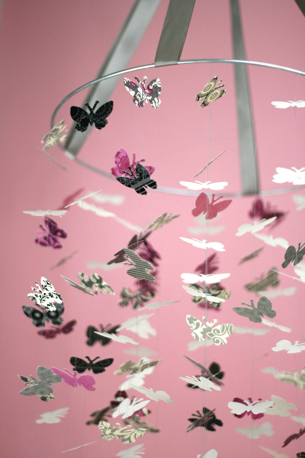 Steel Magnolia Butterfly Mobile-Great for Baby Shower Gifts, Nurseries, Bedrooms, Birthdays