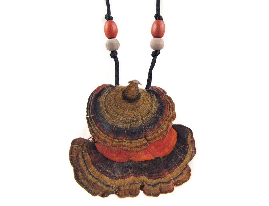 Beautiful Bark - Vintage 1970s "Tree Shell" Natural Hawaiian Wood Bark Necklace by Alma, Unusual Organic Jewelry, Boho Folk Art Chic