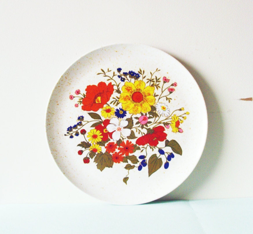 RESERVED FOR JESSICA-Mod Floral Melmac Plate