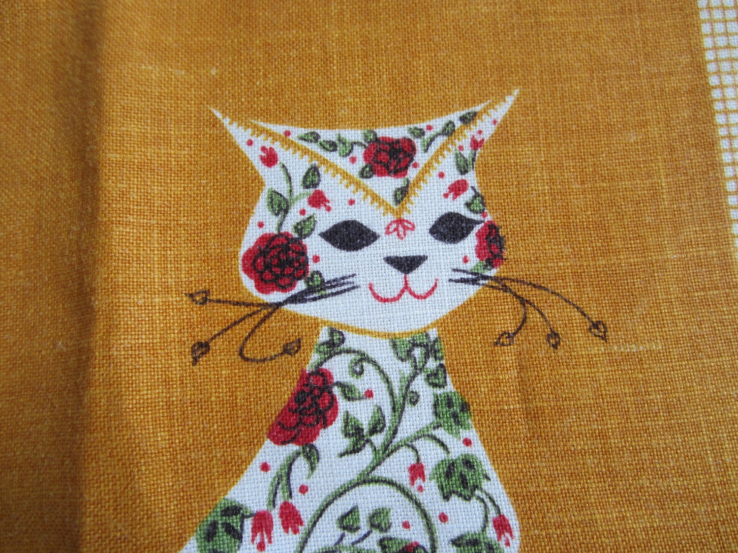 SOLD/RESERVED for JJ Pretty Kitty Vintage Towel Virginia Zito