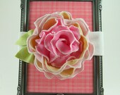 Raspberry Sundae Fabric Flower Headband PDF Tutorial