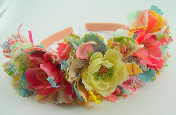 Scrappy Raggy Fabric Headband PDF Tutorial Shabby Sweet