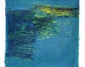 Sep. 13, 2011 - Original Abstract Oil Painting - 9x9 painting (9 x 9 cm - app. 4 x 4 inch) with 8 x 10 inch mat