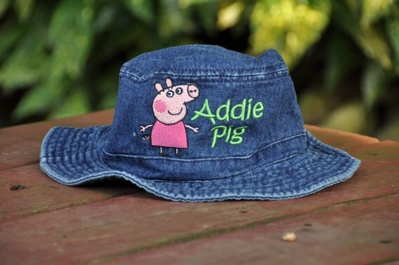Personalized Kids Sun Hat ANY NAME and by AddieKakesKreations