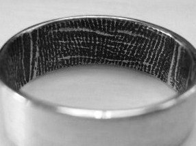 Custom Fingerprint wedding band ring