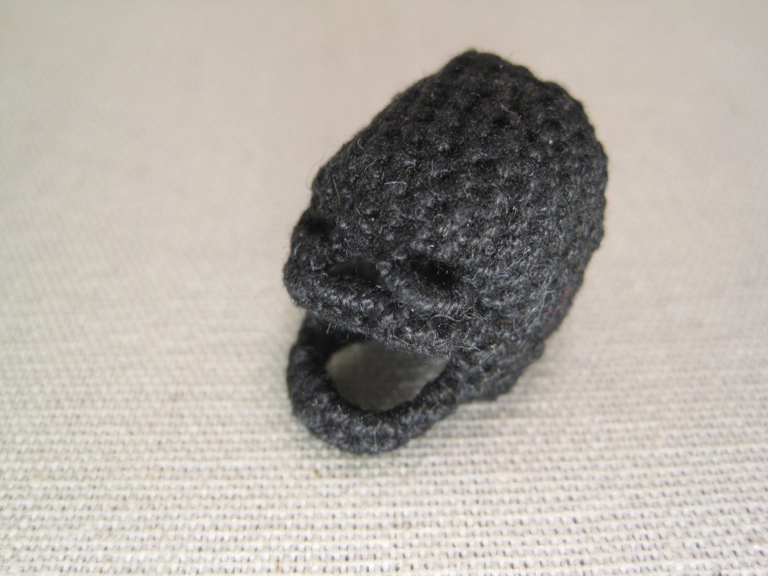 Tiny Crocheted Skull in Black