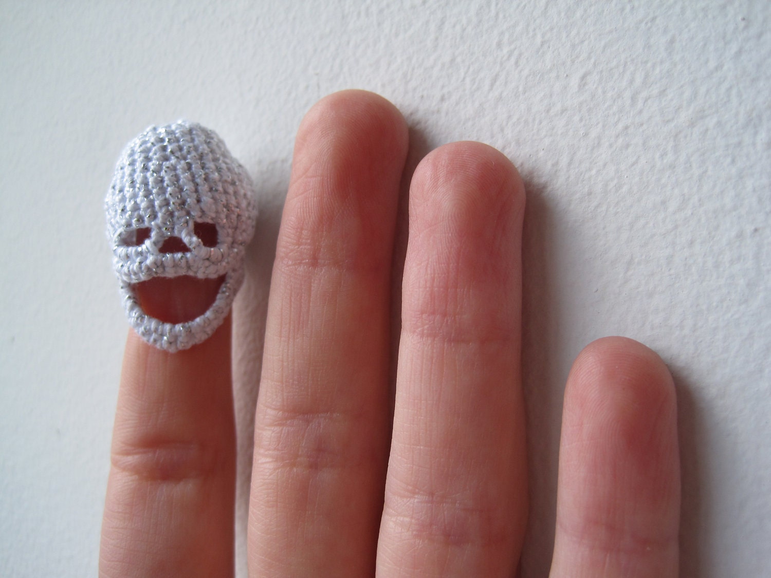 Sparkling Crocheted Skull