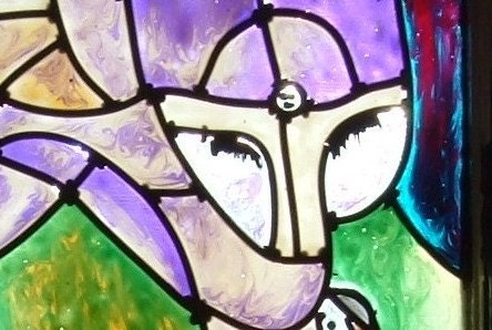 Cherubim-Stained Glass Painting -Reproduction of Marc Chagall