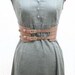 Twin Buckle Lace Belt Chocolate Brown
