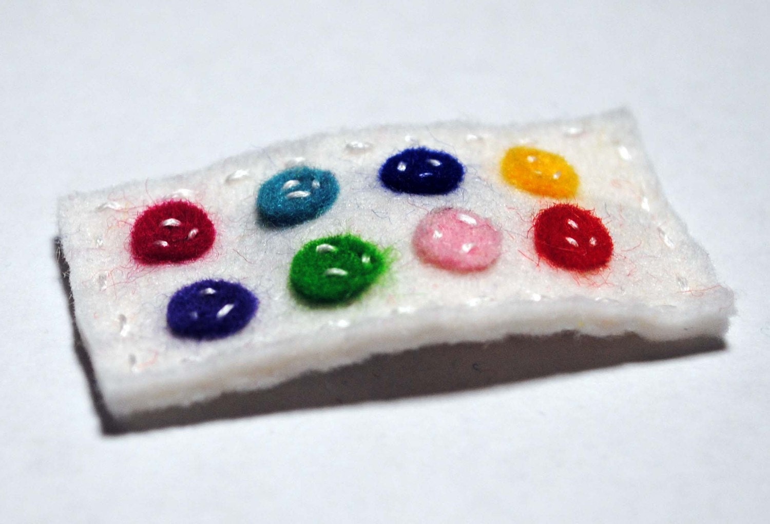 Eight Dot Wool Felt Hair Clip