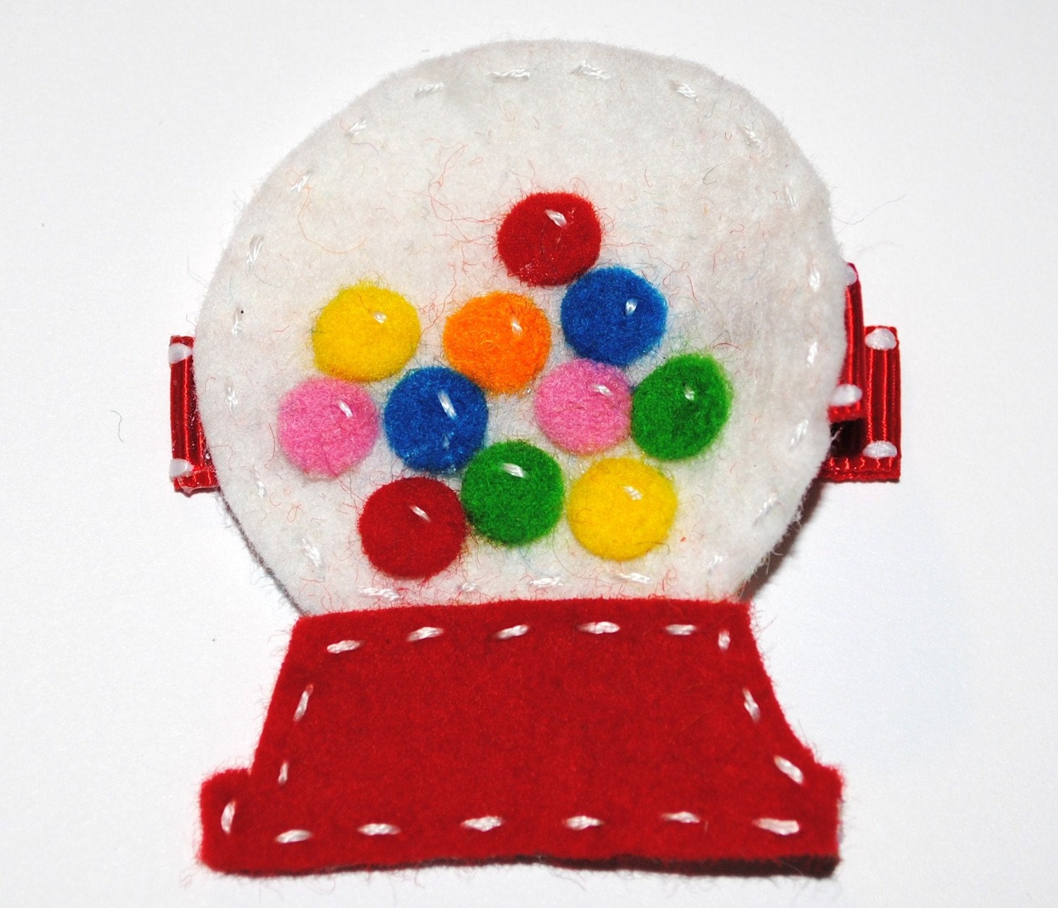 Gumball Machine Felt Hair Clip
