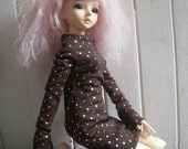 Brown Gold Dot Slim MSD Dress