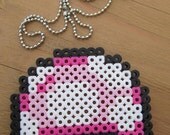 Nintendo Mario Pink Mushroom  In Perler beads.