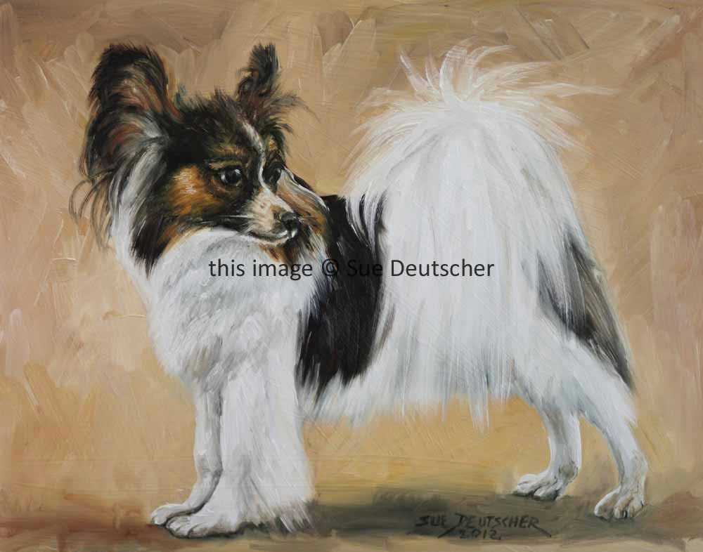 Papillon Dog Print from painting - 8x10 print