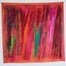 Silk scarf.Hand painted silk scarf Fiery red stripes-Abstract composition in red by Dimo-OOAK-Square silk scarf